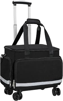 Medical Trolley Bag with Wheels Emt Ems First Responder Nurse Home Health Bag Homecare Physician Ambulance Childcare Traveling Field Trips Camping Hiking Scout Troop with Compartments Removable on Amazon.ae - Price Tracker