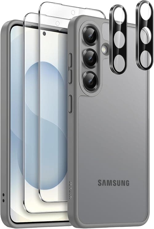 JETech 5 in 1 Matte Case for Samsung Galaxy S25, Silver Shadow on Amazon.ae - Price Tracker