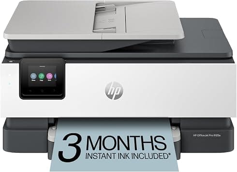 HP طابعة نافثة للحبر ملونة لاسلكية الكل في واحد من اوفيس جيت برو 8125e، طباعة ومسح ضوئي ونسخ وADF، طباعة على الوجهين للمنزل والمكتب، تتضمن 3 اشهر من الحبر الفوري (405T6A) على أمازون - دليلك لأفضل العروض