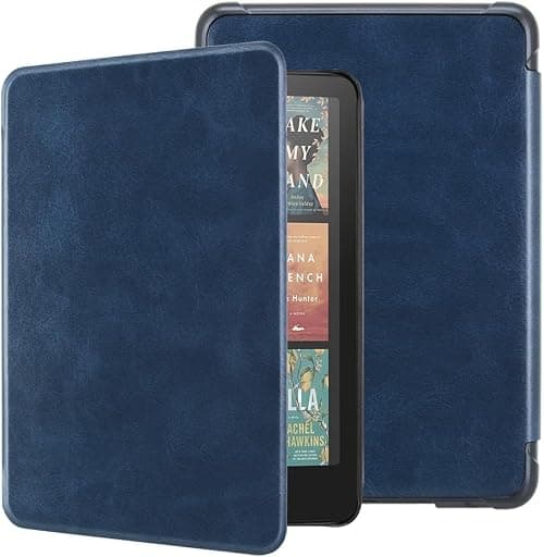 Case for Kindle Paperwhite 7" 12th Generation 2024 / Kindle Colorsoft Signature Edition, Premium PU Leather, Lightweight Water-Safe Cover with Auto Sleep Wake Function, NavyBlue على Amazon.ae - متتبع الأسعار