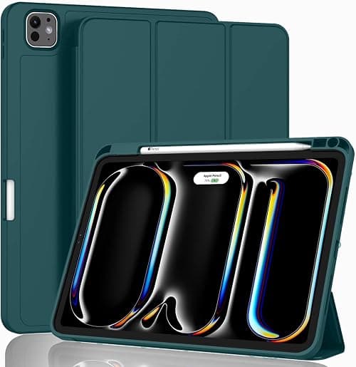 ProElite Case Cover for Apple iPad Pro 11 M4 2024 5th Gen Cover, Pencil Case for iPad Pro 11 2024 with Pencil Holder, Auto Sleep Wake [Soft Flexible Case] Recoil Series - Dark Green على Amazon.ae - متتبع الأسعار