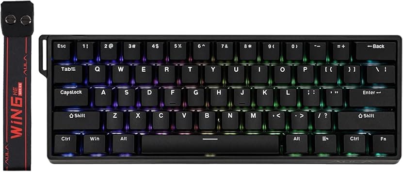 EPOMAKER AULA WIN60 HE 60% Wired Magnetic Keyboard with Adjustable Actuation, 8000 Hz Polling Rate, Hall Effect Switches, Hot-Swap, For FPS Games (Black) - Best Deal Finder