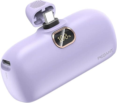PEGANT 5000mAh Mini Power Bank Fast Charging 20W USB C PD3.0 Compact Portable Charger Small Type C External Powerbank Battery Compatible with iPhone 15, Samsung (Purple) على Amazon.ae - متتبع الأسعار