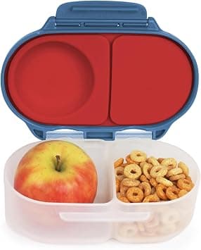 b.box Snackbox | Mini Bento Lunch Box with 2 Leakproof Compartments | Ideal for Toddlers, Kids Lunch & Snacks | Fits Whole Piece of Fruit | BPA Free - Best Deal Finder