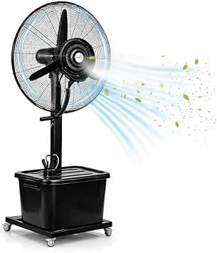 Water Tank Misting Fan 26 Inch, Heavy Duty Industrial Pedestal Fan, Outdoor Cooling Standing Fans, for Restaurant Patio Camping, 65cm/26in on Amazon.ae - Price Tracker
