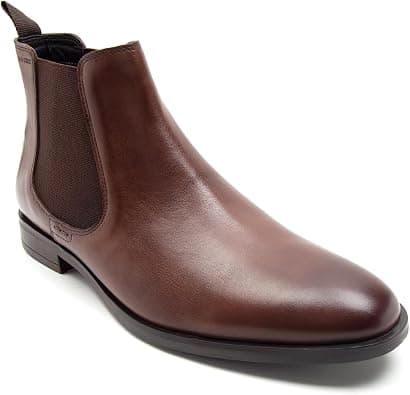 Thomas Crick Men's Chelsea Boots – Genuine Leather – Classic Formal Ankle Boots for Office & Occasion على Amazon.ae - متتبع الأسعار