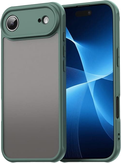 PanXCase Case for Phone 17 Air, Matte Transparent Shockproof Military Grade Protection (Green) على Amazon.ae - متتبع الأسعار