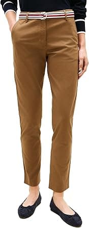 Tommy Hilfiger womens Twill Slim Chino Pants With Stretch Mid Rise Ankle Pants Casual Pants (pack of 1) on Amazon.ae - Price Tracker