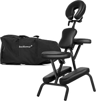 Massage Chair Portable Massage Chairs Tattoo Folding Chairs High-Density Sponge Height Adjustable Face Cradle Light Weight Travel Spa Seat W/Carring Bag (Black) على Amazon.ae - متتبع الأسعار