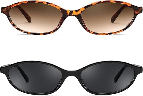 FEISEDY Retro Oval Cat Eye Sunglasses for Women 90s Narrow Lightweight Shades Y2k Trendy Sun Glasses B0257 on Amazon.ae - Price Tracker