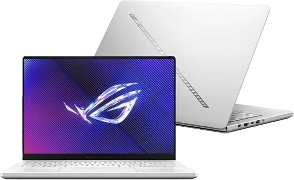 EXCaliberPC [2024] ASUS ROG Zephyrus G14 GA403UV-G14.R94060 (AMD Ryzen 9 8945HS, 16GB RAM, 1TB NVMe SSD, NVIDIA GeForce RTX 4060, 14" 120Hz OLED, Windows 11) Gaming Laptop - Platinum White على Amazon.ae - متتبع الأسعار