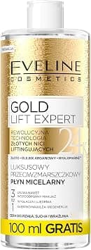 Eveline Gold Lift Expert Micellar Water 500ml | 24K | 3IN1| Removes waterproof makeup | Smoothes & Firms | Deeply Moisturizes and Regenerates | Hyaluronic Acid & Argan Oil على Amazon.ae - متتبع الأسعار