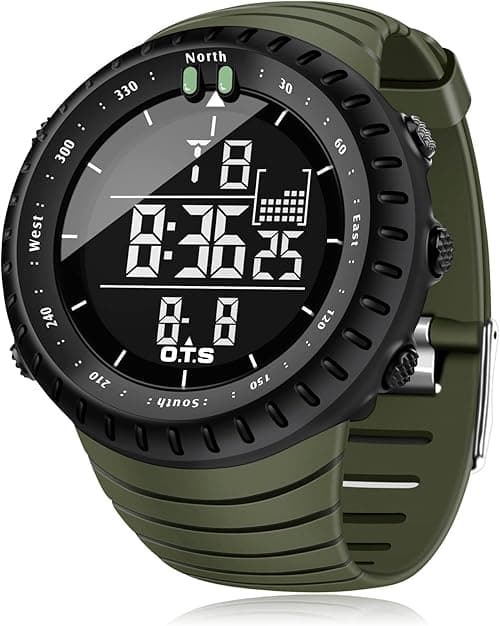 KASTWAVE Men's Digital Sports Watch - Waterproof Tactical Watch with LED Backlight - Perfect for Outdoor and Indoor Sports on Amazon.ae - Price Tracker