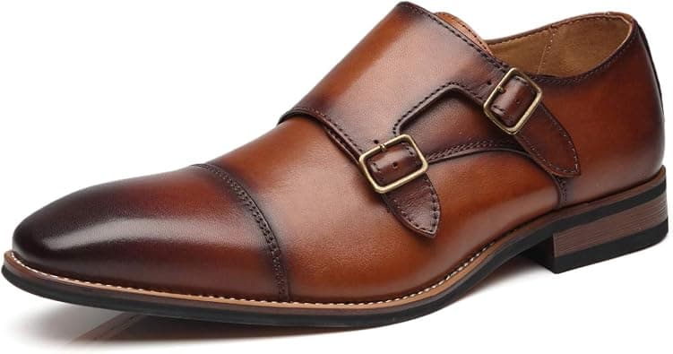 La Milano Men Dress Shoes Lace Up Oxford Classic Plain Toe Modern Formal Leather Shoes for on Amazon.ae - Price Tracker