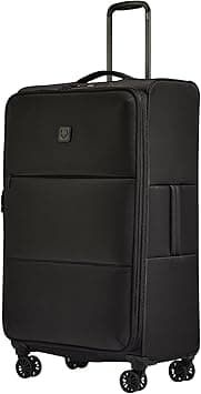 ANTLER - Soft Stripe Large Luggage - 31" Softside Suitcase, Durable, Lightweight & Expandable, 4 Spinner Wheels - Adjustable Handle, TSA Lock, Black - Amazon.ae Price Tracker