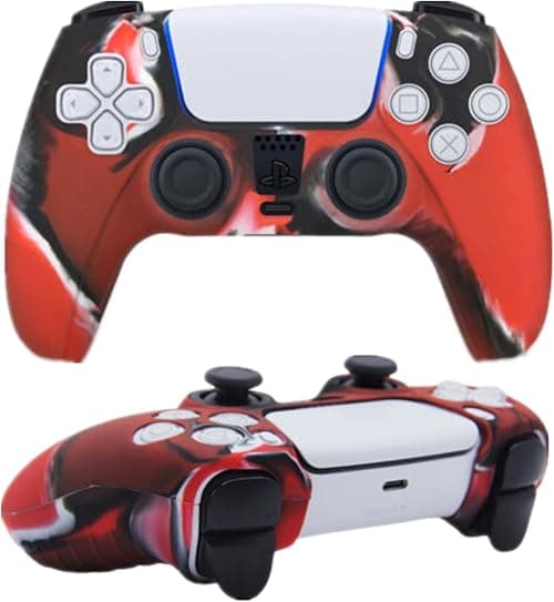 eWINNER 1pcs Silica Gel Protective Covers Goppleproof Silicone Case compatible with Playstation 5 Controller (Camouflage red) on Amazon.ae - Price Tracker