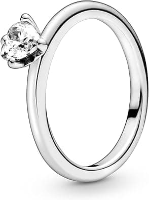 PANDORA Heart Solitaire, Clear CZ 925 Sterling Silver Ring - 198691C01 on Amazon.ae - Price Tracker
