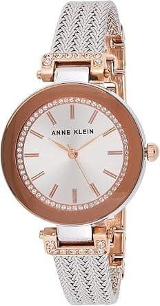 Anne Klein Women's Premium Crystal Accented Mesh Bracelet Watch - Amazon.ae Price Tracker