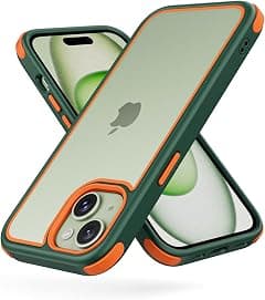 MobNano Compatible with iPhone 15 Case, with Multicolor Protective Shockproof Bumpers, Crystal Clear Not Yellowing Anti-Scratch Hard PC Back & Soft Silicone TPU Frame Cover -Green/Orange - Amazon.ae Price Tracker