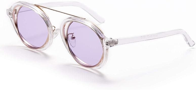 Cycle Frame Literary Retro Style Crystalline Colouration Sunglasses UV Protection Cosmetic Photo Glasses Sunglasses for Women (Color : Purple) on Amazon.ae - Price Tracker