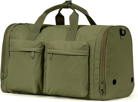 Gym Bag Duffle Bag for Travel: Gym Bag for Women Men Gym Bag With Shoe Compartment - 3 in 1 Carry on Bag Travel Duffel Bags with Trolley Sleeve - Lightweight Travel Bag Sports Bag (Coagulate Green) on Amazon.ae - Price Tracker