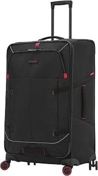 Spyder Freestyle Expandable Hardside Luggage Set with 360° Spinner Wheels, Black, Large Checked, Softside on Amazon.ae - Price Tracker