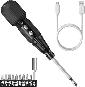 TERRIFI Electric Screwdriver Cordless, Rechargeable Power Screwdrivers Set, Portable Automatic Home Repair Tool Kit with LED Lights and USB Cable - Amazon.ae Price Tracker