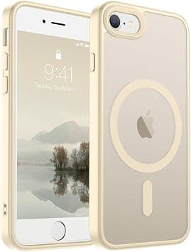 SUPFINE Magnetic for iPhone SE Case 2022 (3rd)/2020 (2nd), iPhone 8 Case (Compatible with MagSafe) (Military Grade Drop Protection) Slim Translucent Matte Phone Case, Antique White on Amazon.ae - Price Tracker