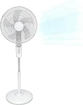 Jorunb 18 inch Standing Fan – 3-Speed Powerful Cooling Pedestal Fan with Adjustable Height & Tilt for Powerful Cooling in Bedroom, Home & Office(White) on Amazon.ae - Price Tracker