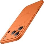 JETech Magnetic Case for iPhone 17 Pro Max 6.9-Inch Compatible with MagSafe, Camera Lens Full Protection, Soft TPU Protective Phone Cover with Matte Finish, Shockproof (Orange) - Best Deal Finder