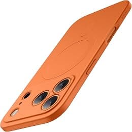 JETech Magnetic Case for iPhone 17 Pro Max 6.9-Inch Compatible with MagSafe, Camera Lens Full Protection, Soft TPU Protective Phone Cover with Matte Finish, Shockproof (Orange) - Best Deal Finder