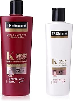 TRESEMMÉ Keratin Smooth & Straight Shampoo with Argan oil, 400ml + TRESEMMÉ Keratin Smooth & Straight Conditioner, 180ml on Amazon.ae - Price Tracker