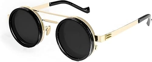 Adjustable Tint Sunglasses，sunglasses retro unisex Polarized ND Filter with 1-9 Gear Control Round Anti-Glare UV Protection Eyewear, M on Amazon.ae - Price Tracker