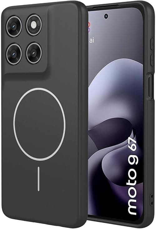 YUECXIN Magnetic Case for Motorola Moto G77 5G Compatible with Magsafe Wireless Charging, Very Thin Soft Liquid Silicone Case, Shockproof TPU Bumper Cover Case Black on Amazon.ae - Price Tracker