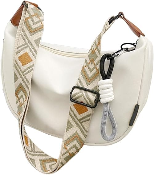 Crossbody Bag for Women, Small Crescent Shoulder Bags with Adjustable Wide Strap and Secure Zipper Closure, Trendy Lightweight Compact Hands-Free Sling Crossbody Shoulder Pack for Travel & Shopping on Amazon.ae - Price Tracker