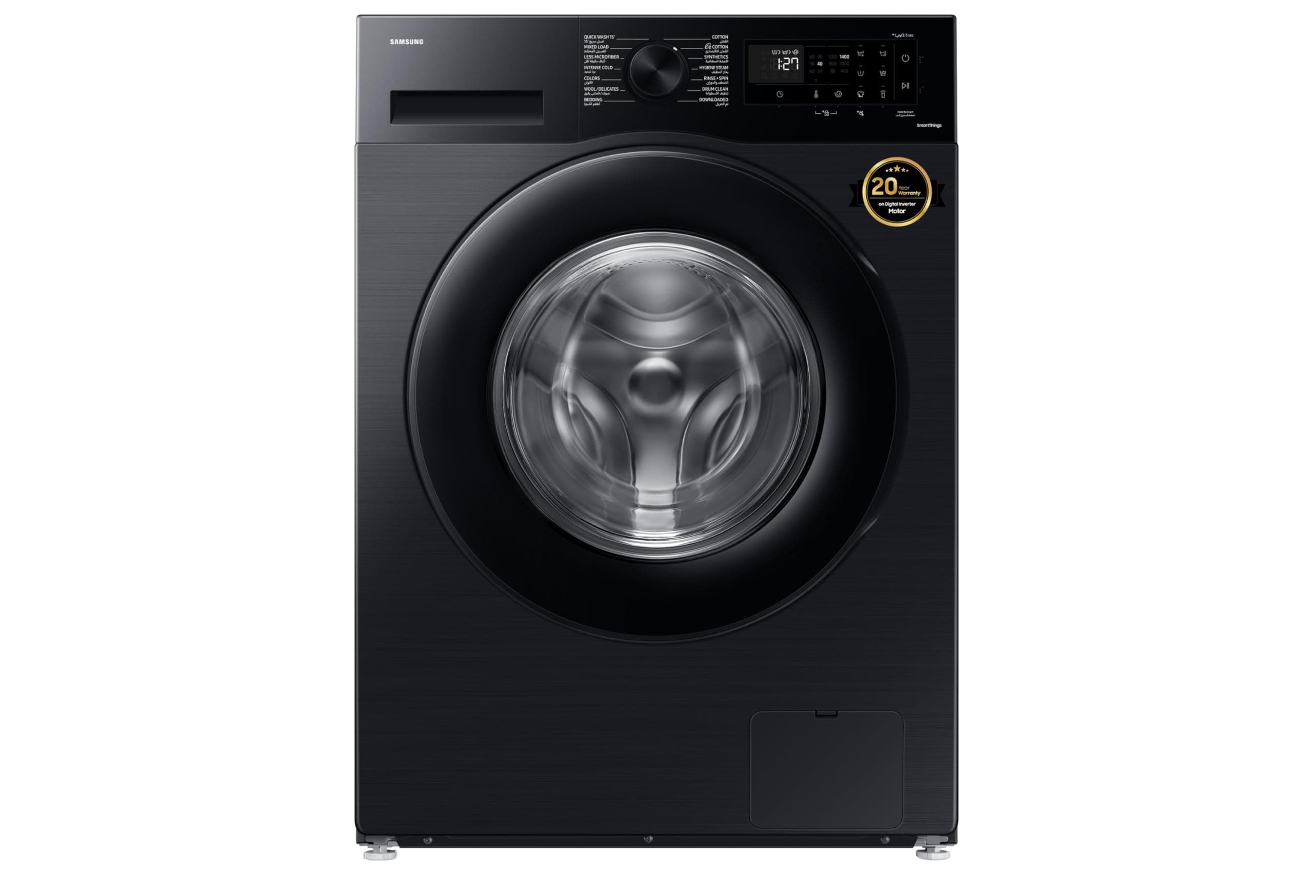 Samsung 9 kg Front Load Washing Machine, WW90CGC04DABGU, Black, EcoBubble and Hygiene Steam, 20 Year Warranty on Digital Inverter Motor (UAE version) on Amazon.ae - Price Tracker