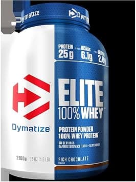 Dymatize Elite 100 Percent Whey Protein Powder 4.6 lb Rich Chocolate - Best Deal Finder