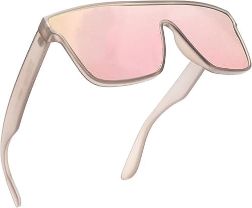 GLINDAR Oversized Square Polarized Sunglasses for Men Women, One Piece Recycled Shield Shades UV400 Protection on Amazon.ae - Price Tracker