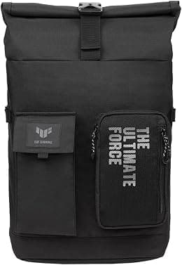 ASUS TUF Gaming VP4700 46.5 cm X 30.0 cm X13.0 cm Backpack (Black), with Roll-Up Design, Reflective Logo, Suitable for up to 46.5 cm Laptop - Best Deal Finder