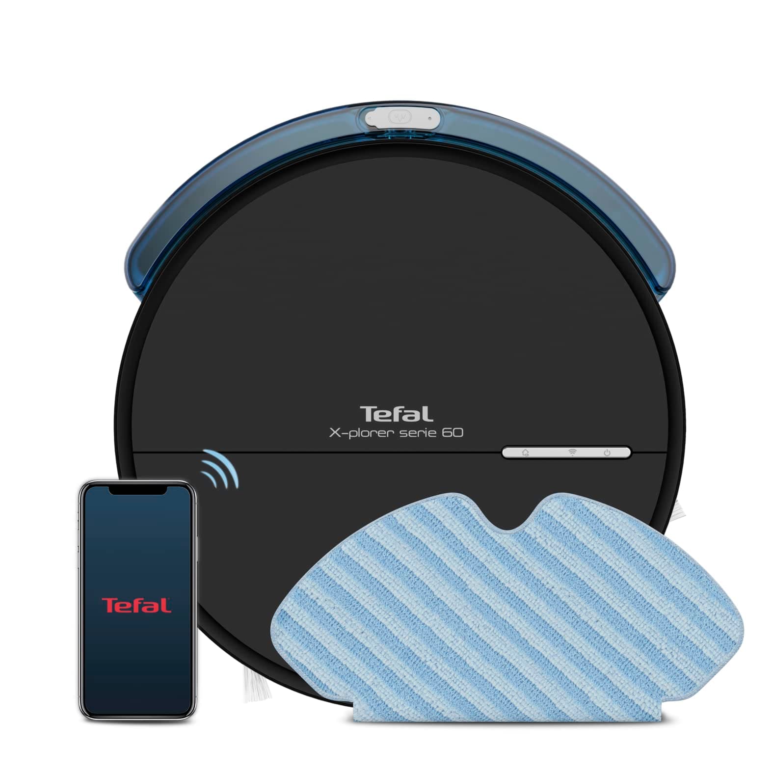 TEFAL Robot Vacuum Cleaner | X-Plorer Series 60 | Smart Navigation | Ultra Thin and Compact | 4 in 1 Cleaning Action | Aqua Force Mop| WiFi and Voice Assistant Compatible| 2 Years Warranty | RG7445HO on Amazon.ae - Price Tracker
