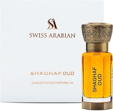 Swiss Arabian Shaghaf Oud Concentrated Perfume Oil, 12ml, Premium Quality Perfume Oil, Women and Men’s Fragrance, Rose, Saffron, Vanilla, Luxurious Blend Perfumes for Men and Women on Amazon.ae - Price Tracker
