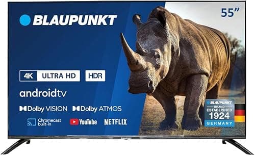 Blaupunkt 55 Inch TV 4K-UHD Smart TV Android TV Dolby Vision Dolby Atmos Bluetooth -55UB6210D 123.1x27.4x76.9 Cm Black on Amazon.ae - Price Tracker