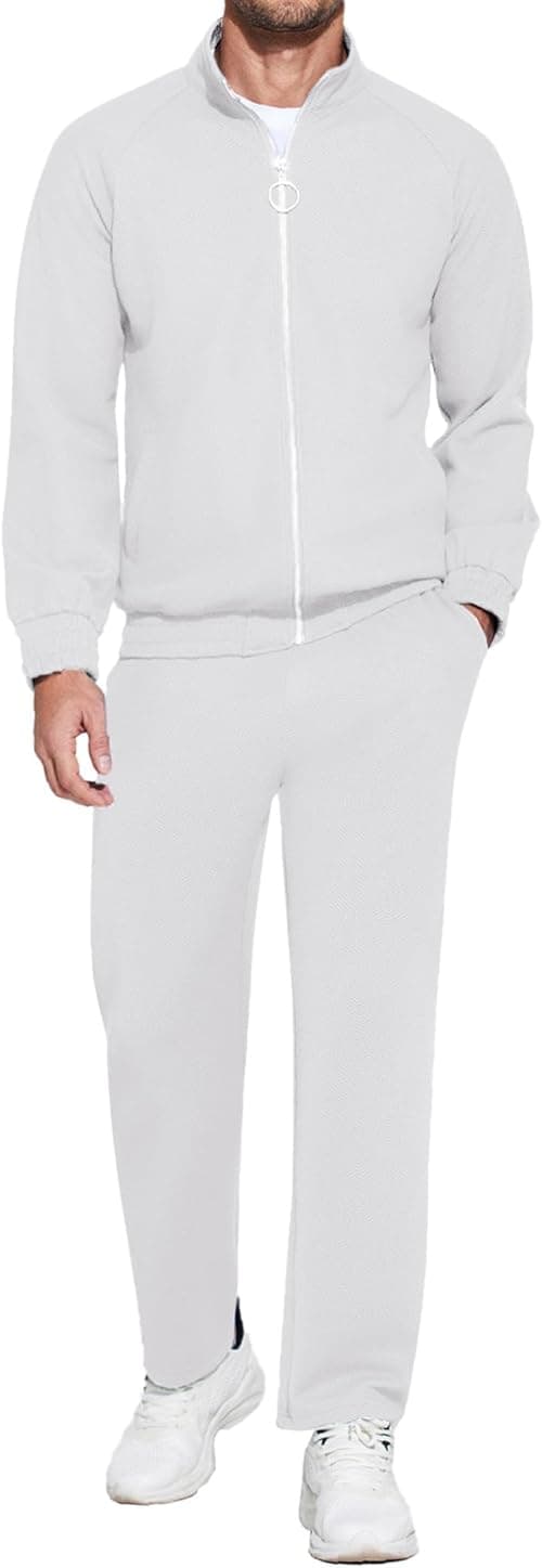 COOFANDY Mens 2 Piece Tracksuit Casual Sweatsuits Full Zip Track Suits Jogging Athletic Suit Sets on Amazon.ae - Price Tracker