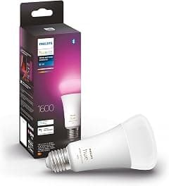 Philips Hue White and Colour Ambiance Smart Light Bulb 100W - 1600 Lumen [E27 Edison Screw] With Bluetooth. For Indoor Home Lighting, Livingroom, Bedroom. Works with Voice Control, Alexa. - Amazon.sa Price Tracker