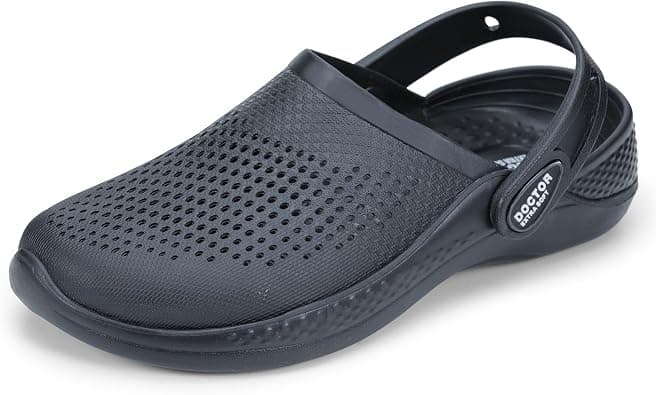 DOCTOR EXTRA SOFT Men's Classic Casual Sports Clogs/Sandals with Adjustable Back Strap for Adult | Comfortable & LightWeight| Stylish & Anti-Skid| Waterproof & Everyday Use Mules for Gents/Boys D-513 on Amazon.ae - Price Tracker