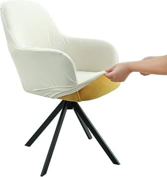 Iauddy Swivel Armchair Accent Dining Chair Cover for Office, Stretch Mid-Back Office Desk Chair Sliopcover Leisure Arm Chair Protector with arms for Living Room on Amazon.ae - Price Tracker