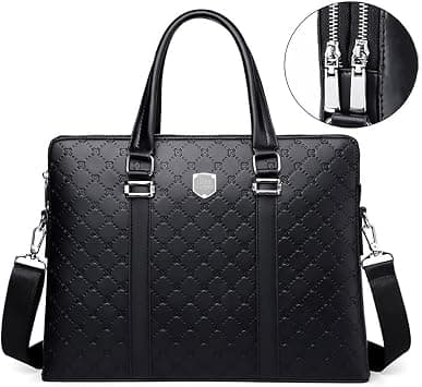 14" Leather Messenger Bag Briefcase Laptop Bag for Men - Compatible with 13-14 inch Laptop MacBook Pro/MacBook Air/iPad Pro 12.9" (Black) on Amazon.ae - Price Tracker