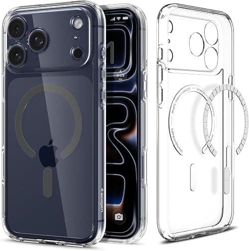 Spigen Ultra Hybrid MagFit designed for iPhone 17 Pro Max case cover [MagSafe compatible] (2025) - Clear Graphite on Amazon.ae - Price Tracker