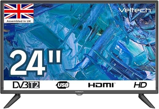 MSTJRY VELTECH 24 Inch Small HD Ready LED TV Home Theater with Freeview HD, HDMI, SCART, USB Record and Media Player on Amazon.ae - Price Tracker