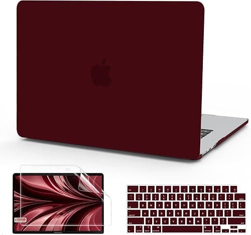 B BELK for MacBook Air 13 inch Case M5 2026 2025-2022 M4 M3 M2, Marsala Red على Amazon.ae - متتبع الأسعار